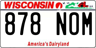 WI license plate 878NOM