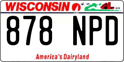 WI license plate 878NPD
