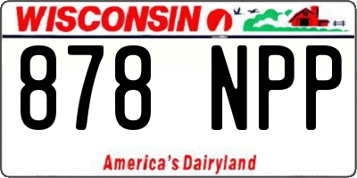 WI license plate 878NPP