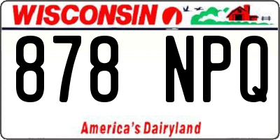 WI license plate 878NPQ
