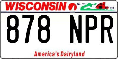 WI license plate 878NPR
