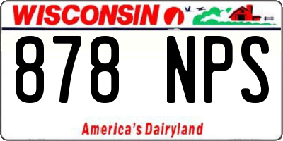 WI license plate 878NPS