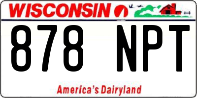 WI license plate 878NPT