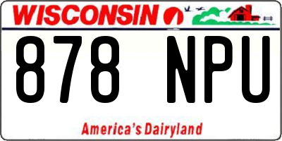 WI license plate 878NPU