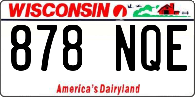 WI license plate 878NQE