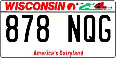 WI license plate 878NQG