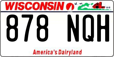 WI license plate 878NQH