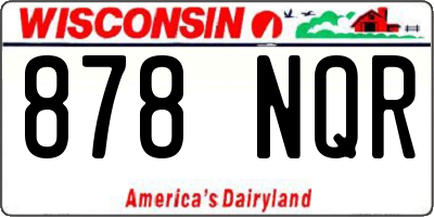 WI license plate 878NQR