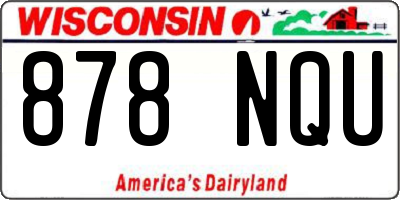 WI license plate 878NQU