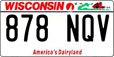 WI license plate 878NQV
