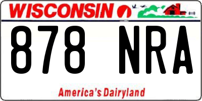 WI license plate 878NRA