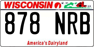 WI license plate 878NRB
