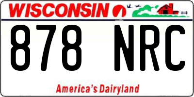 WI license plate 878NRC