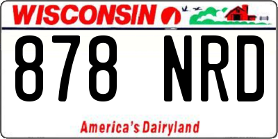 WI license plate 878NRD