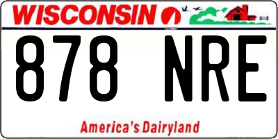 WI license plate 878NRE