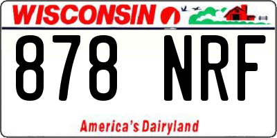 WI license plate 878NRF