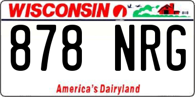 WI license plate 878NRG