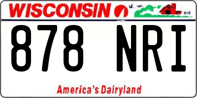 WI license plate 878NRI