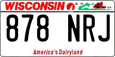 WI license plate 878NRJ