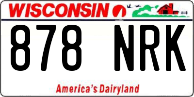 WI license plate 878NRK