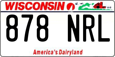 WI license plate 878NRL