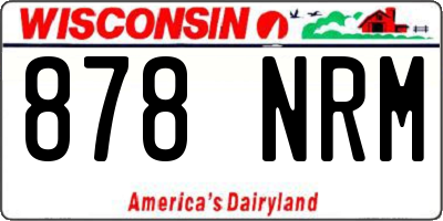 WI license plate 878NRM