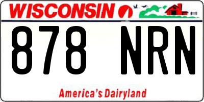 WI license plate 878NRN