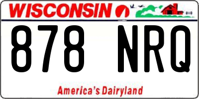 WI license plate 878NRQ