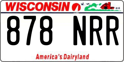 WI license plate 878NRR