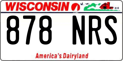 WI license plate 878NRS