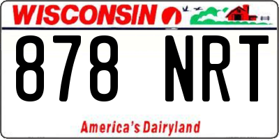 WI license plate 878NRT