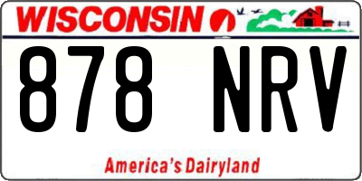 WI license plate 878NRV
