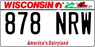 WI license plate 878NRW