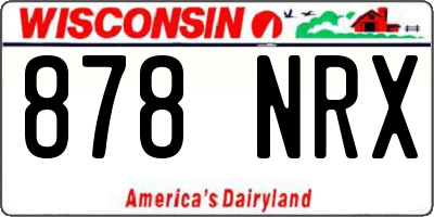 WI license plate 878NRX