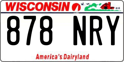 WI license plate 878NRY