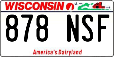 WI license plate 878NSF