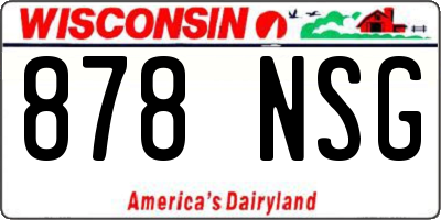 WI license plate 878NSG