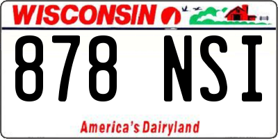 WI license plate 878NSI