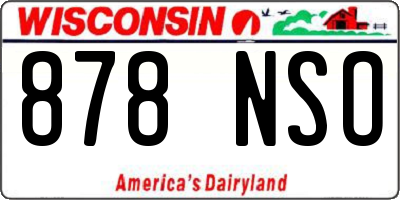WI license plate 878NSO