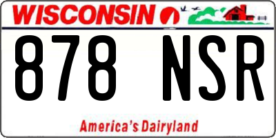 WI license plate 878NSR