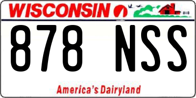 WI license plate 878NSS