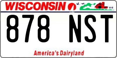 WI license plate 878NST