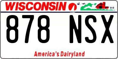 WI license plate 878NSX