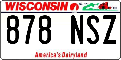 WI license plate 878NSZ