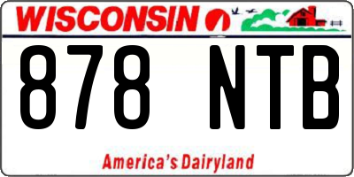 WI license plate 878NTB