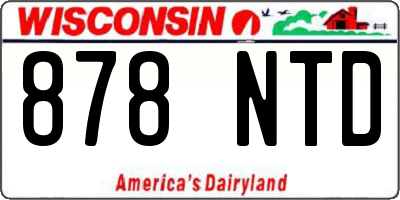WI license plate 878NTD