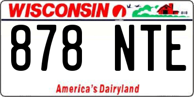 WI license plate 878NTE
