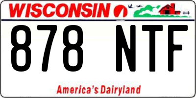 WI license plate 878NTF