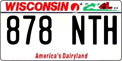 WI license plate 878NTH