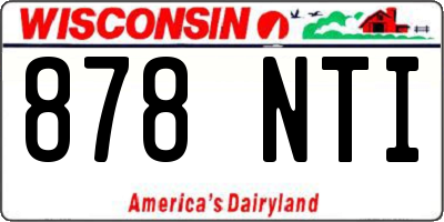 WI license plate 878NTI